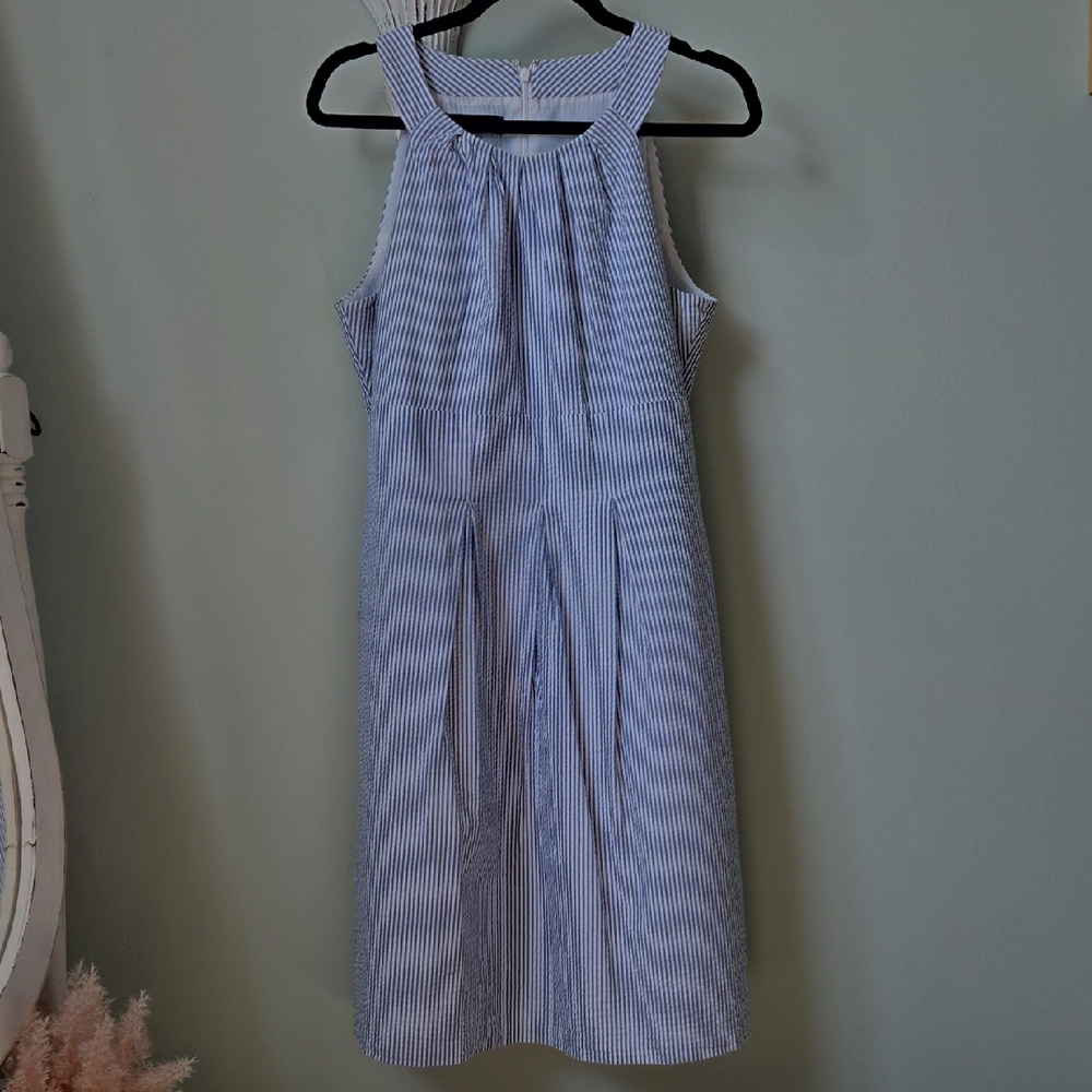 Nine West Blue and White Striped Dress